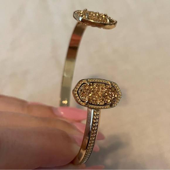 Kendra Scott Elton Rose Gold Cuff in Rose Gold Drusy - Picture 5 of 12